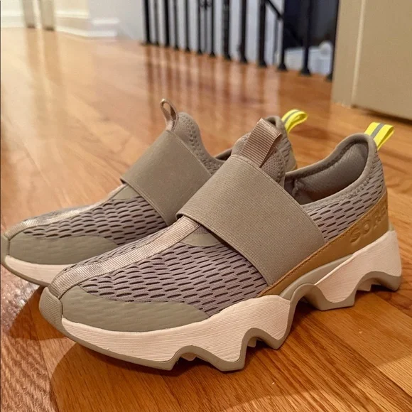 Sorel Chunky Beige and Tan Slip-On Sneakers - Picture 1 of 7